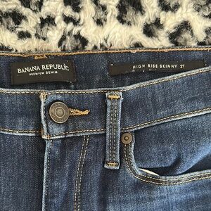 Banana Republic Women's Blue High Rise Skinny Jeans